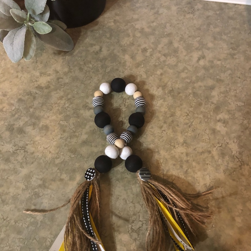 Farmhouse Wood Bead Garland